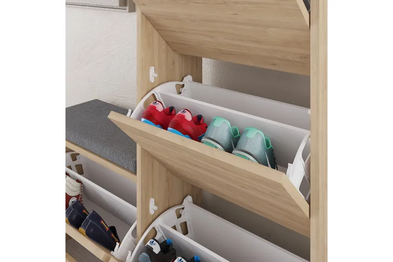 Dude Skoskap 105 cm - Eik - Oppbevaring - Skooppbevaring