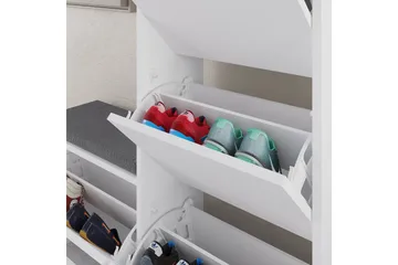 Dude Skoskap 105 cm - Hvit - Oppbevaring - Skooppbevaring