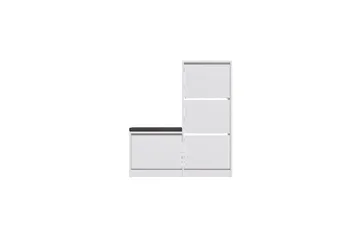 Dude Skoskap 105 cm - Hvit - Oppbevaring - Skooppbevaring
