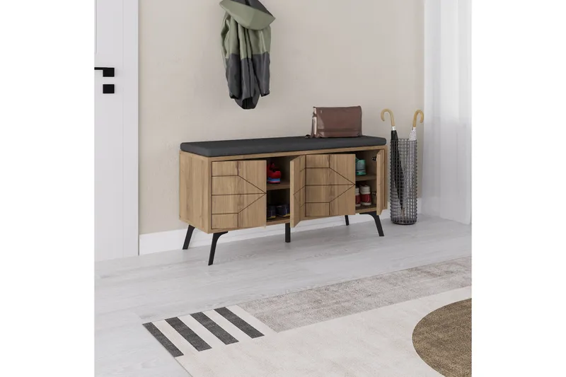 Dune Skoskap 107 cm - Brun - Oppbevaring - Skooppbevaring - Skoskap