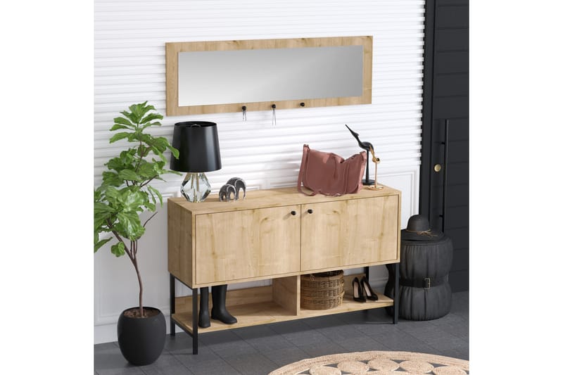 Durana Skoskap 35x120 cm - Natur - Oppbevaring - Skooppbevaring - Skoskap