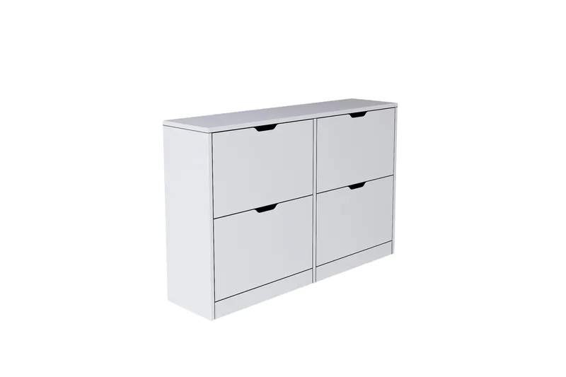 Durusu Skoskap 120,5 cm, Matt hvit