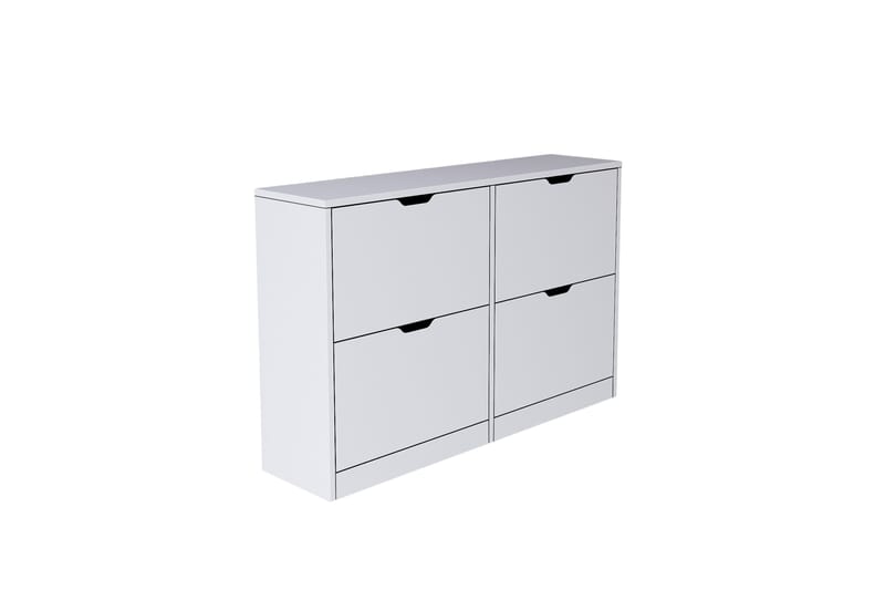 Durusu Skoskap 120,5 cm - Matt hvit - Oppbevaring - Skooppbevaring - Skoskap