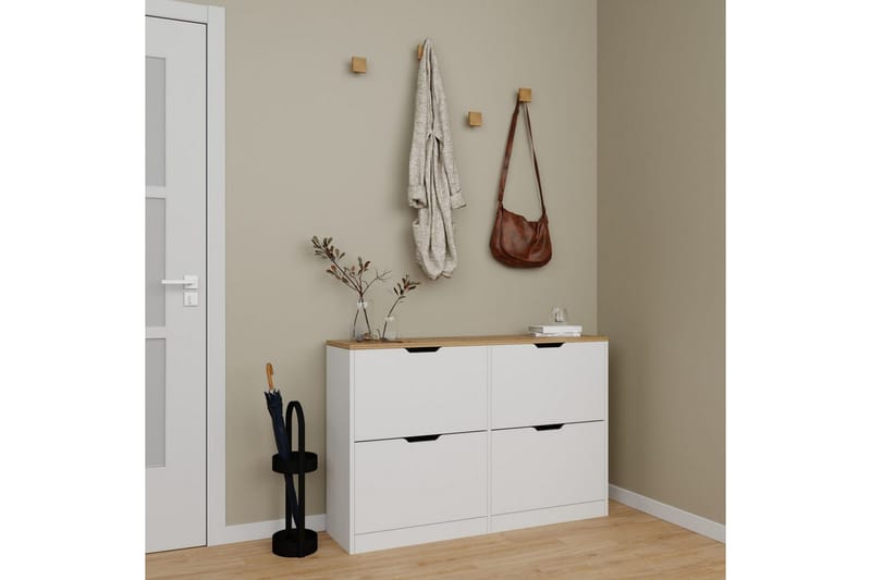 Durusu Skoskap 120 cm, Matt Hvit