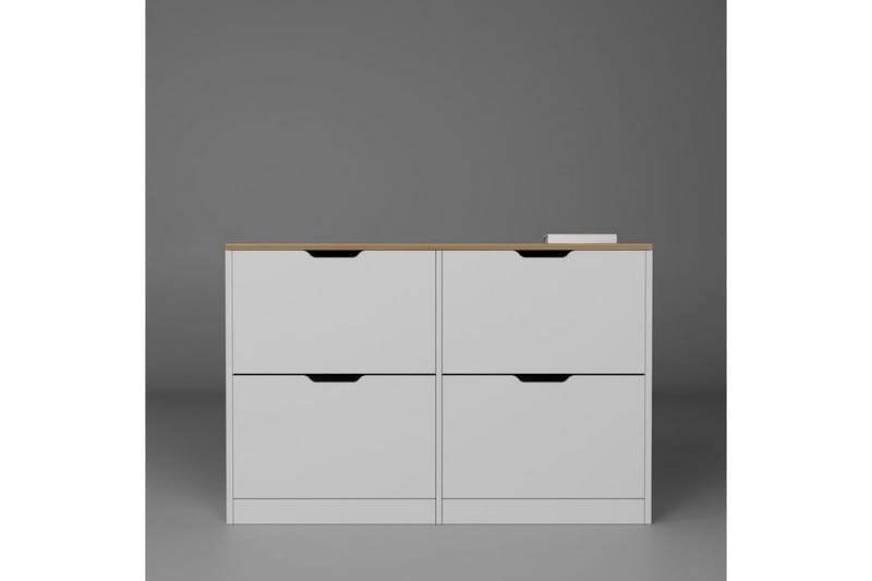 Durusu Skoskap 120 cm - Matt Hvit - Oppbevaring - Skooppbevaring - Skoskap