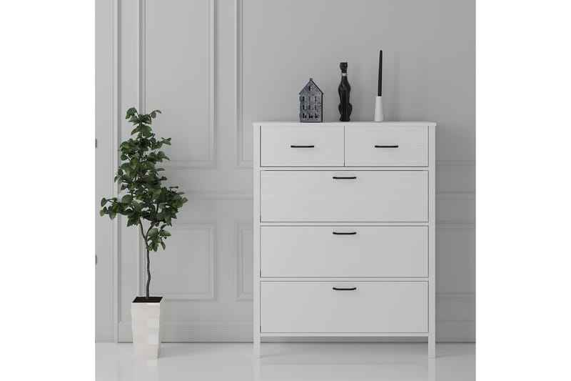 Elspet Skoskap 100 cm - Brun/Hvit - Oppbevaring - Skooppbevaring - Skoskap