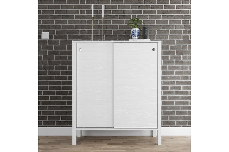 Elspet Skoskap 92 cm - Brun/Hvit - Oppbevaring - Skooppbevaring - Skoskap