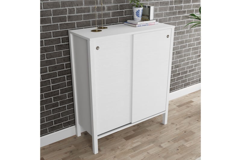 Elspet Skoskap 92 cm - Brun/Hvit - Oppbevaring - Skooppbevaring - Skoskap