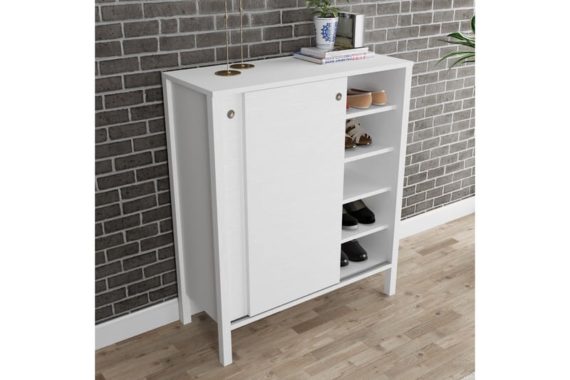Elspet Skoskap 92 cm - Brun/Hvit - Oppbevaring - Skooppbevaring - Skoskap