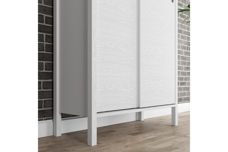 Elspet Skoskap 92 cm - Brun/Hvit - Oppbevaring - Skooppbevaring - Skoskap