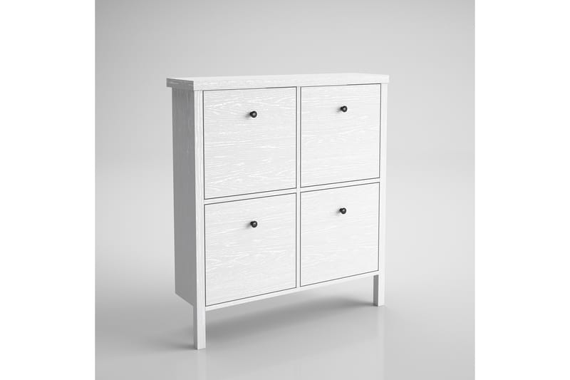 Elspet Skoskap 98 cm - Brun/Hvit - Oppbevaring - Skooppbevaring - Skoskap