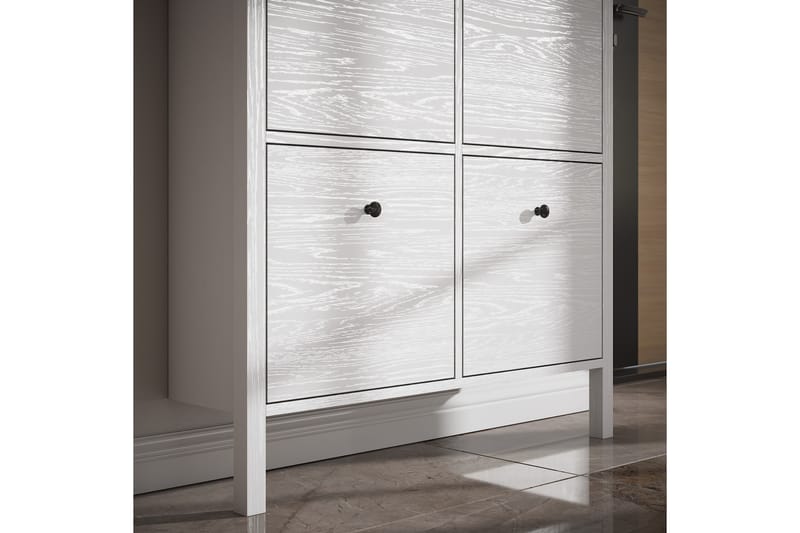 Elspet Skoskap 98 cm - Brun/Hvit - Oppbevaring - Skooppbevaring - Skoskap