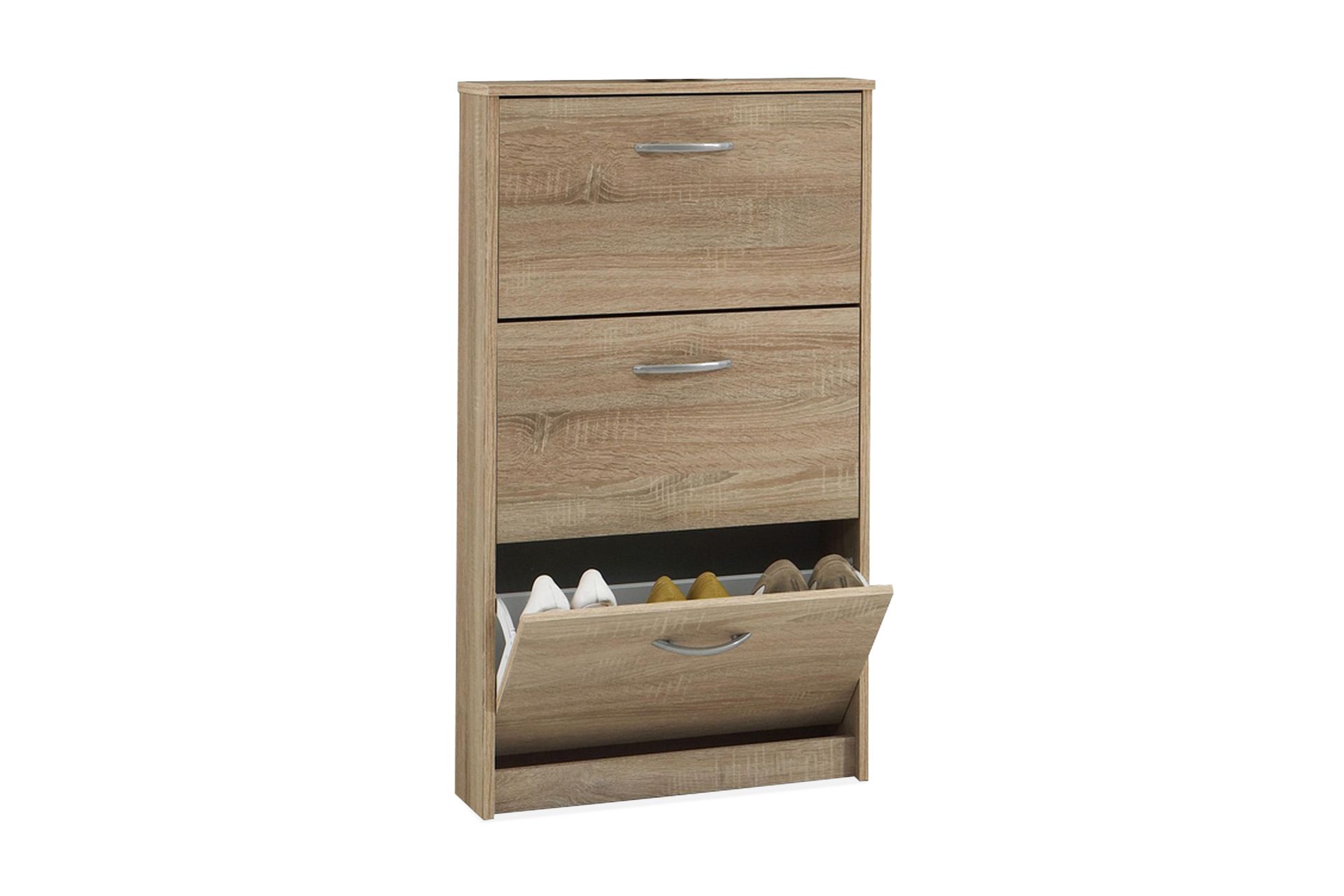 Erida Skoskap 59 cm Lav - Eik - Oppbevaring - Skooppbevaring - Skoskap