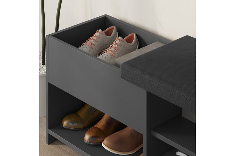 Filux Skoskap 120,3 cm - Antrasitt - Oppbevaring - Skooppbevaring - Skoskap