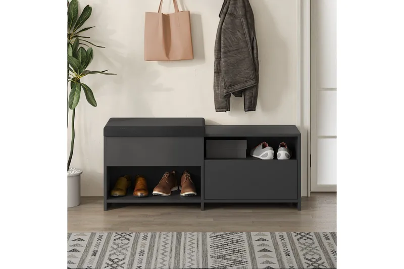 Filux Skoskap 120,3 cm - Antrasitt - Oppbevaring - Skooppbevaring - Skoskap