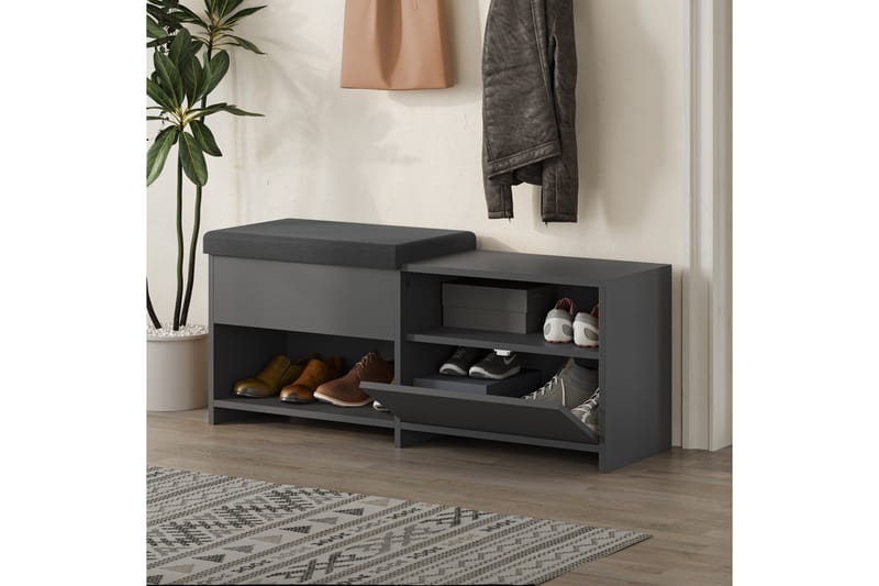 Filux Skoskap 120,3 cm - Antrasitt - Oppbevaring - Skooppbevaring - Skoskap