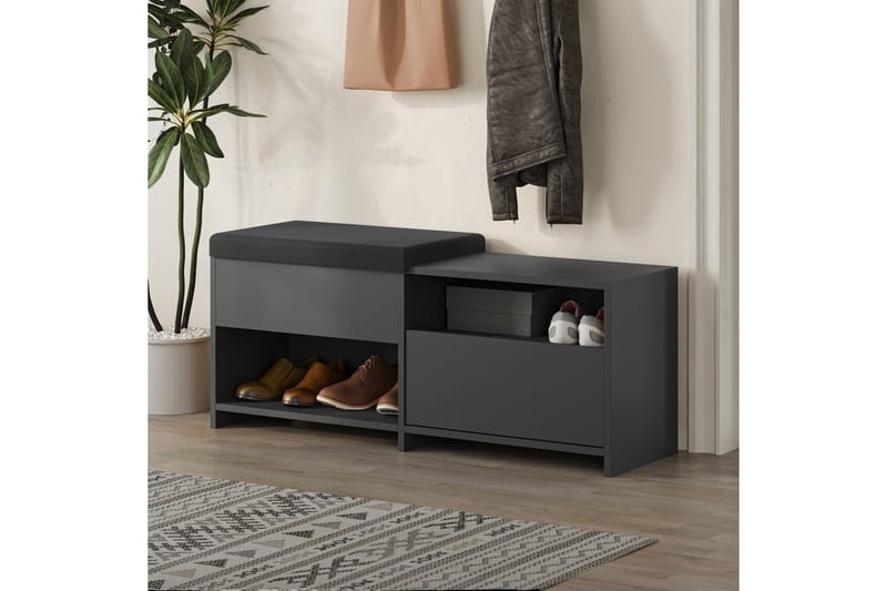 Filux Skoskap 120,3 cm - Antrasitt - Oppbevaring - Skooppbevaring - Skoskap