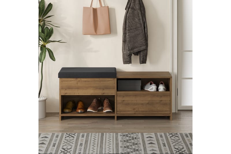 Filux Skoskap 120,3 cm - Brun - Oppbevaring - Skooppbevaring