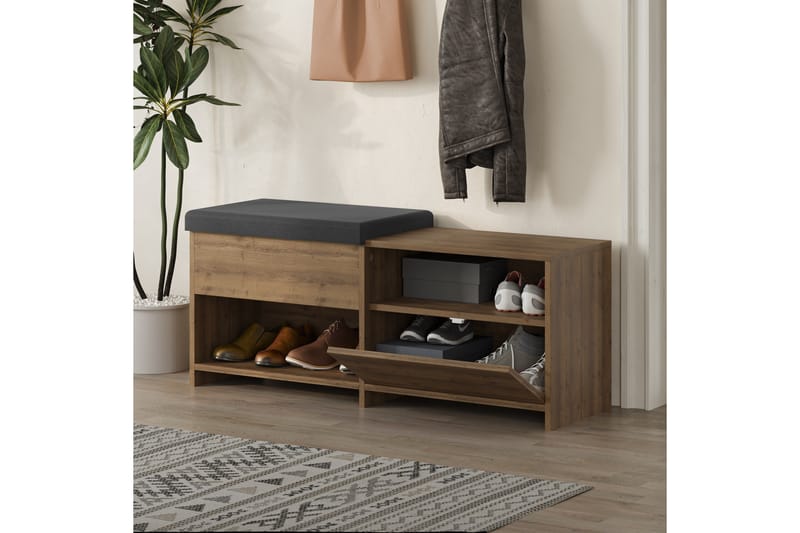 Filux Skoskap 120,3 cm - Brun - Oppbevaring - Skooppbevaring
