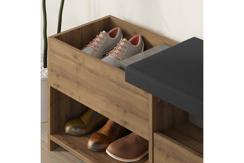 Filux Skoskap 120,3 cm - Brun - Oppbevaring - Skooppbevaring