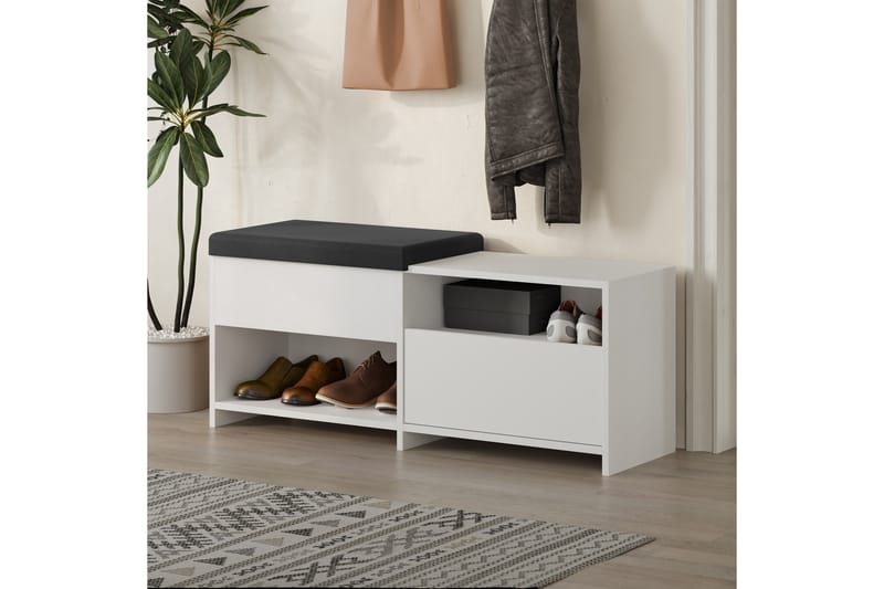 Filux Skoskap 120,3 cm - Hvit - Oppbevaring - Skooppbevaring - Skoskap