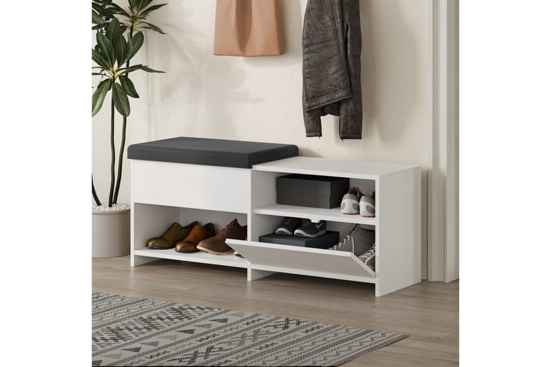 Filux Skoskap 120,3 cm - Hvit - Oppbevaring - Skooppbevaring - Skoskap