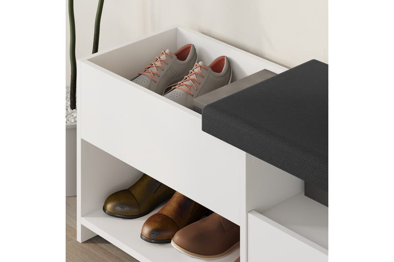 Filux Skoskap 120,3 cm - Hvit - Oppbevaring - Skooppbevaring - Skoskap