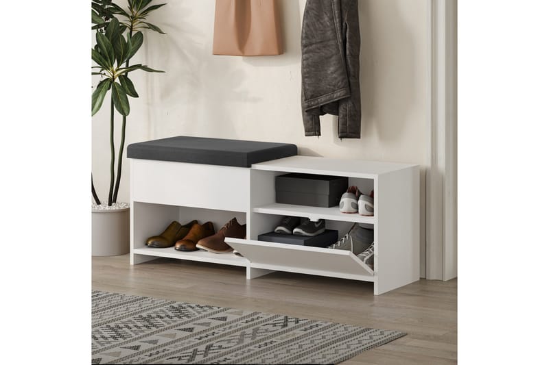 Filux Skoskap 120,3 cm - Hvit - Oppbevaring - Skooppbevaring