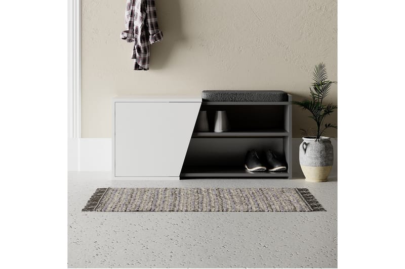 Fiona Skoskap 104,6 cm - Antrasitt/Hvit - Oppbevaring - Skooppbevaring - Skoskap