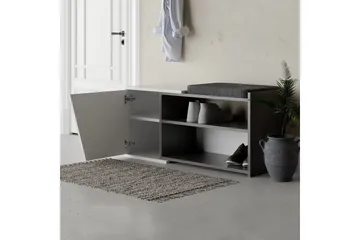 Fiona Skoskap 104,6 cm - Antrasitt/Hvit - Oppbevaring - Skooppbevaring