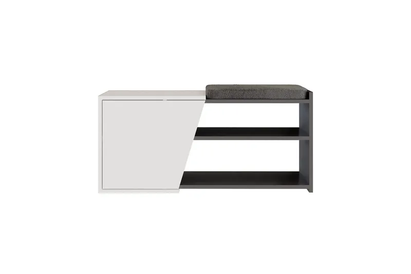 Fiona Skoskap 104,6 cm - Antrasitt/Hvit - Oppbevaring - Skooppbevaring - Skoskap