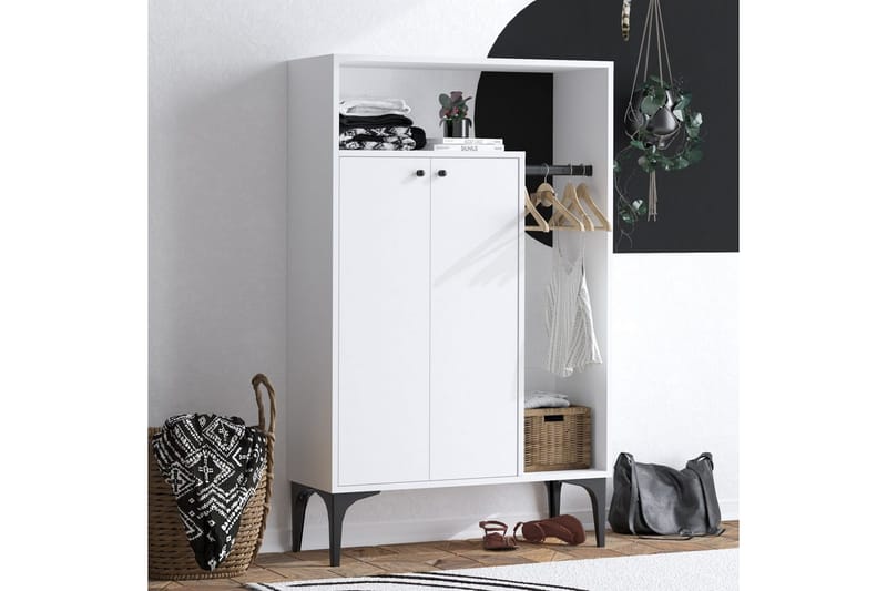 Gedalia Skoskap 90 cm - Hvit - Oppbevaring - Skooppbevaring - Skoskap