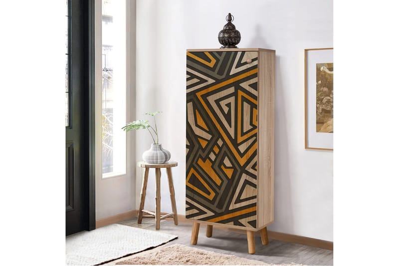 Gelsgan Skoskap 50 cm - Gul - Oppbevaring - Skooppbevaring - Skoskap