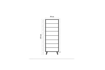 Gelsgan Skoskap 50 cm - Hvit - Oppbevaring - Skooppbevaring