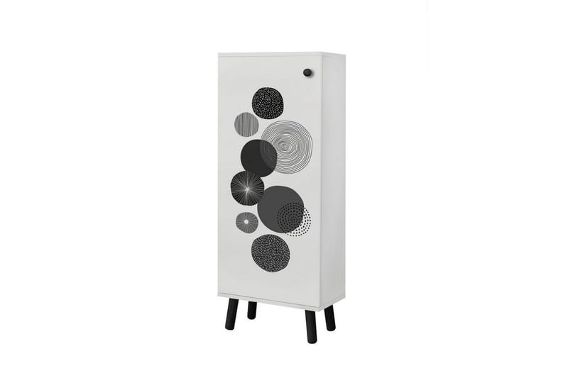 Gelsgan Skoskap 50 cm - Hvit/Sort - Oppbevaring - Skooppbevaring - Skoskap