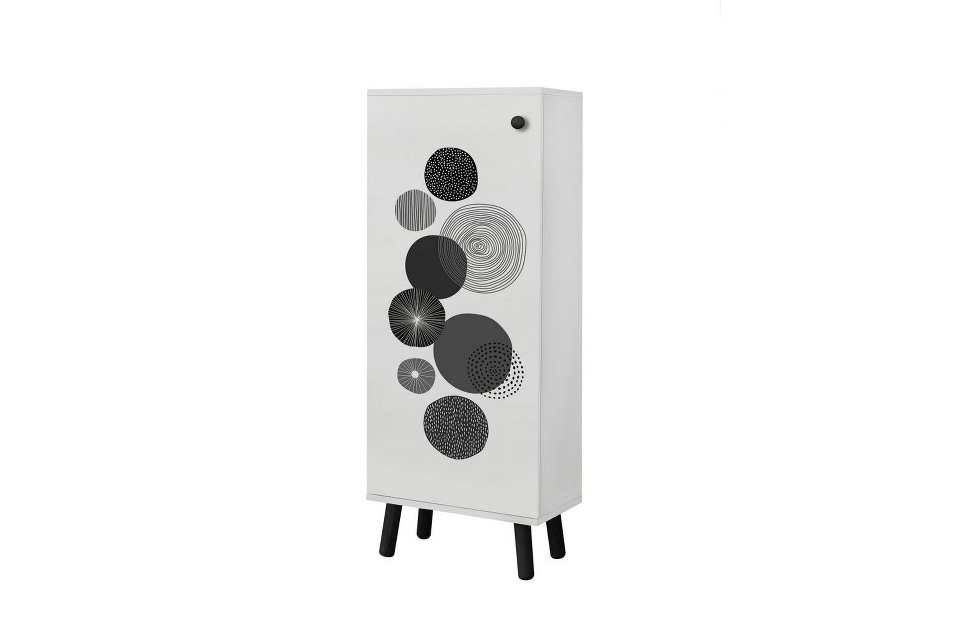 Gelsgan Skoskap 50 cm - Hvit/Sort