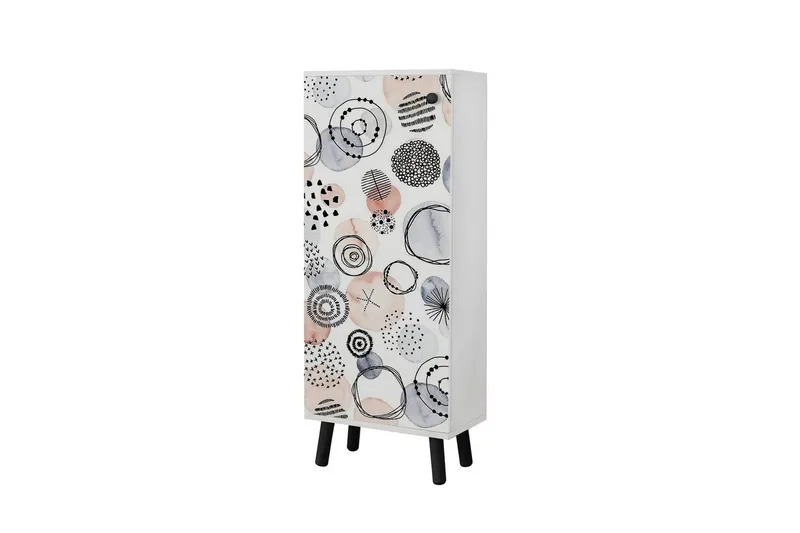 Gelsgan Skoskap 50 cm - Hvit/Sort - Oppbevaring - Skooppbevaring - Skoskap