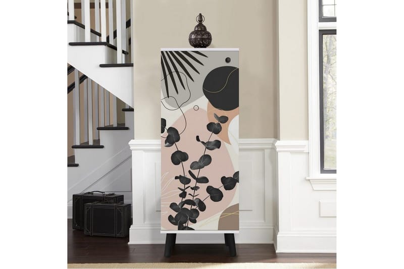 Gelsgan Skoskap 50 cm - Hvit/Sort - Oppbevaring - Skooppbevaring - Skoskap