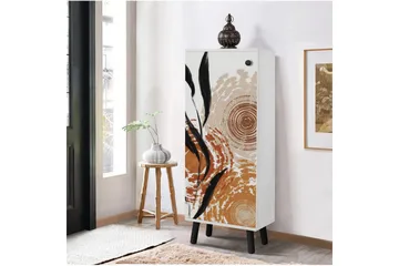 Gelsgan Skoskap 50 cm - Hvit/Sort - Oppbevaring - Skooppbevaring