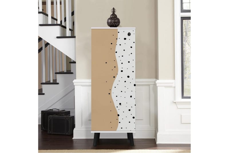 Gelsgan Skoskap 50 cm - Hvit/Sort - Oppbevaring - Skooppbevaring - Skoskap