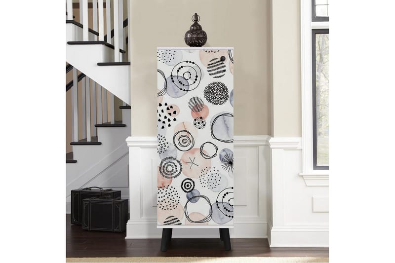 Gelsgan Skoskap 50 cm - Hvit/Sort - Oppbevaring - Skooppbevaring - Skoskap