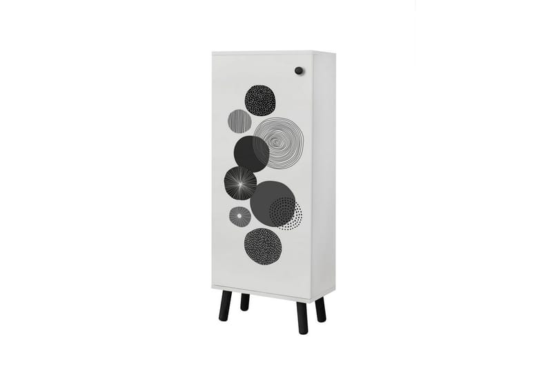 Gelsgan Skoskap 50 cm - Hvit/Sort - Oppbevaring - Skooppbevaring - Skoskap