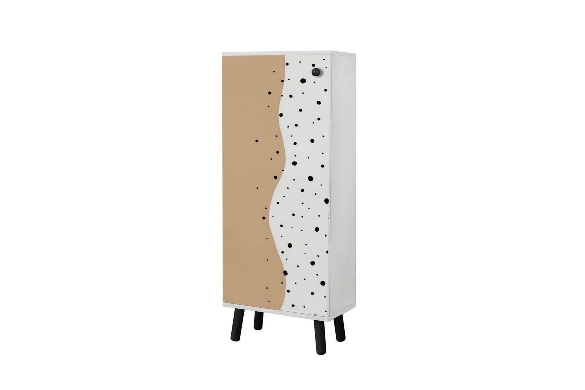 Gelsgan Skoskap 50 cm - Hvit/Sort
