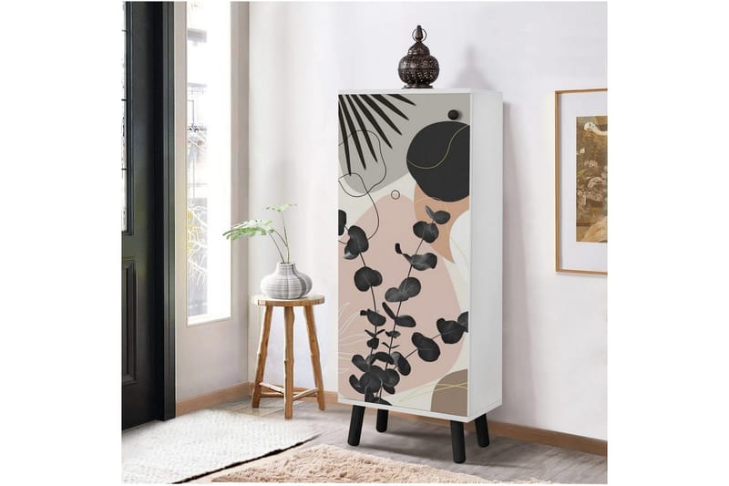 Gelsgan Skoskap 50 cm - Hvit/Sort - Oppbevaring - Skooppbevaring - Skoskap