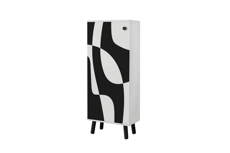 Gelsgan Skoskap 50 cm - Hvit/Sort - Oppbevaring - Skooppbevaring - Skoskap