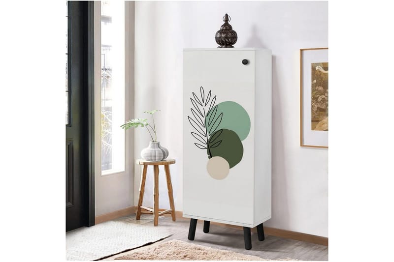 Gelsgan Skoskap 50 cm - Hvit/Sort - Oppbevaring - Skooppbevaring - Skoskap