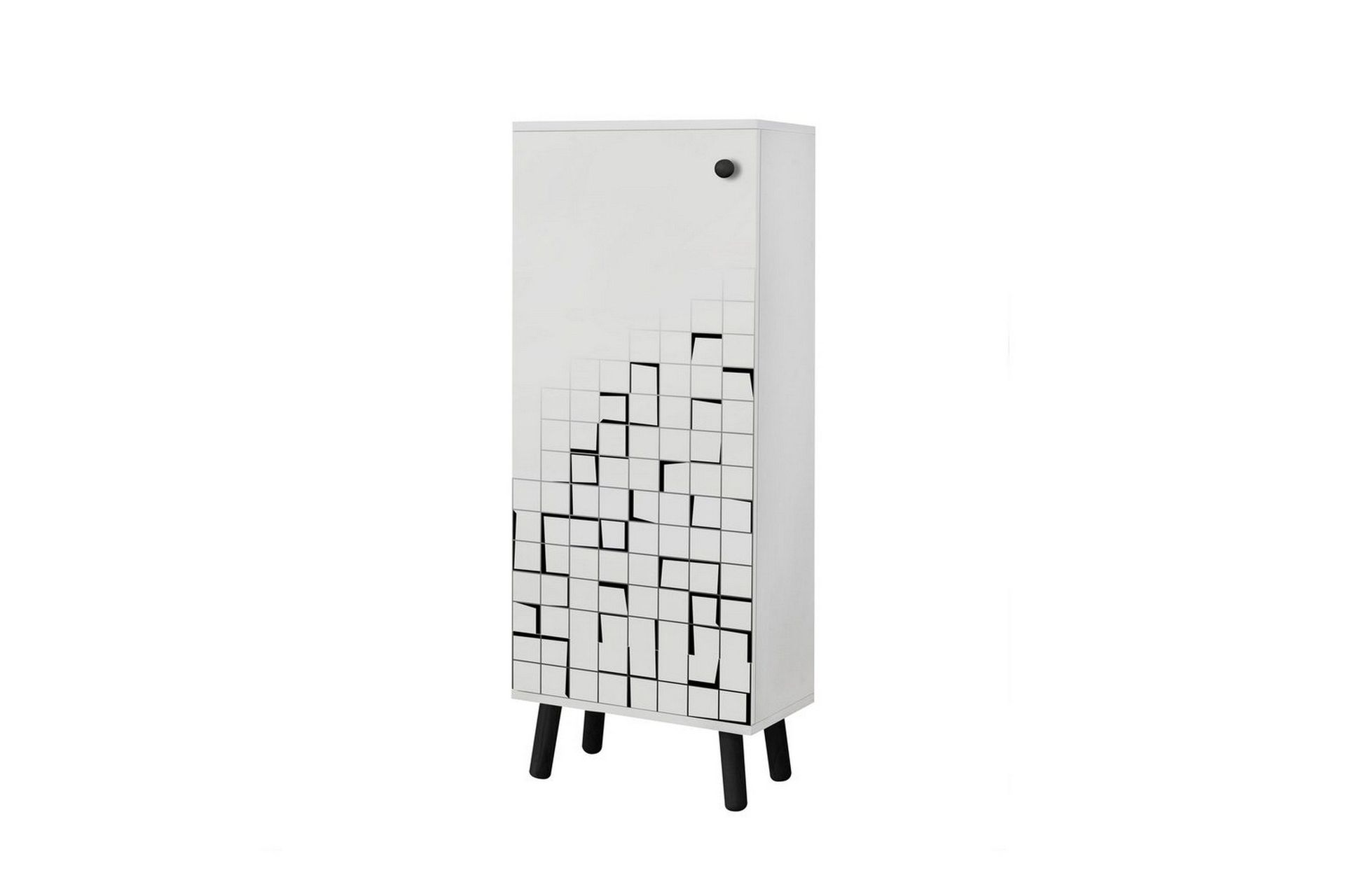 Gelsgan Skoskap 50 cm - Hvit/Sort
