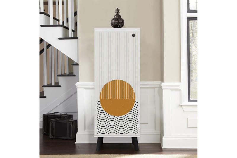 Gelsgan Skoskap 50 cm - Hvit/Sort - Oppbevaring - Skooppbevaring - Skoskap