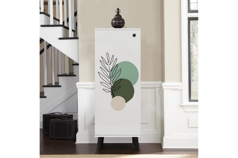 Gelsgan Skoskap 50 cm - Hvit/Sort - Oppbevaring - Skooppbevaring - Skoskap