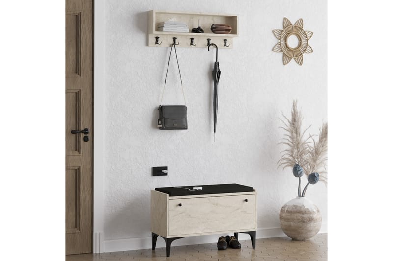 Gladfield Skoskap 80 cm - Beige - Oppbevaring - Skooppbevaring - Skoskap
